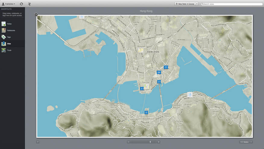 以位置形式管理筆記