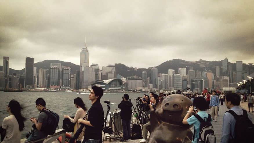 早上六點,星光大道人山人海