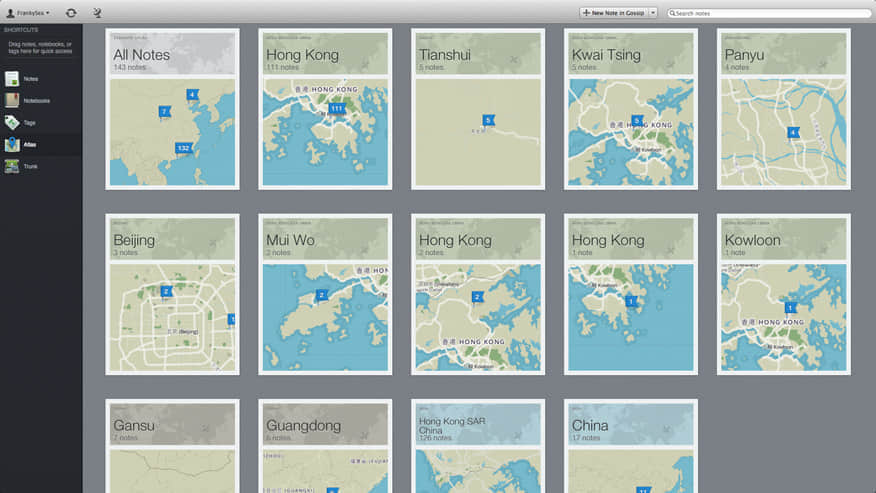 以位置形式管理筆記