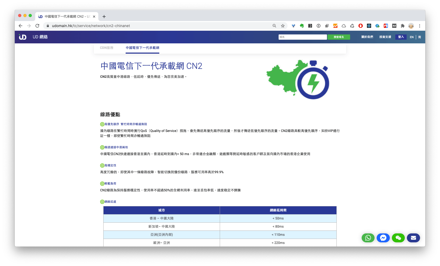 CDN使用了 CN2 網絡